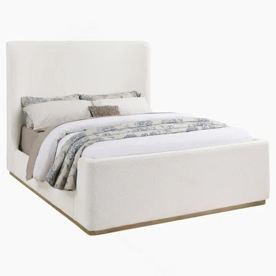 Luxurious Upholstered Queen Sleigh Bed With Exposed Wood Base, Offering Comfort, Style And Durability For A Relaxing Bedroom Retreat | Wayfair North America