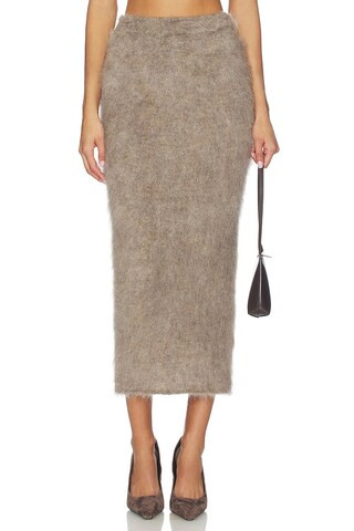 Late Lunch Knit Skirt in Stone | Revolve Clothing (Global)