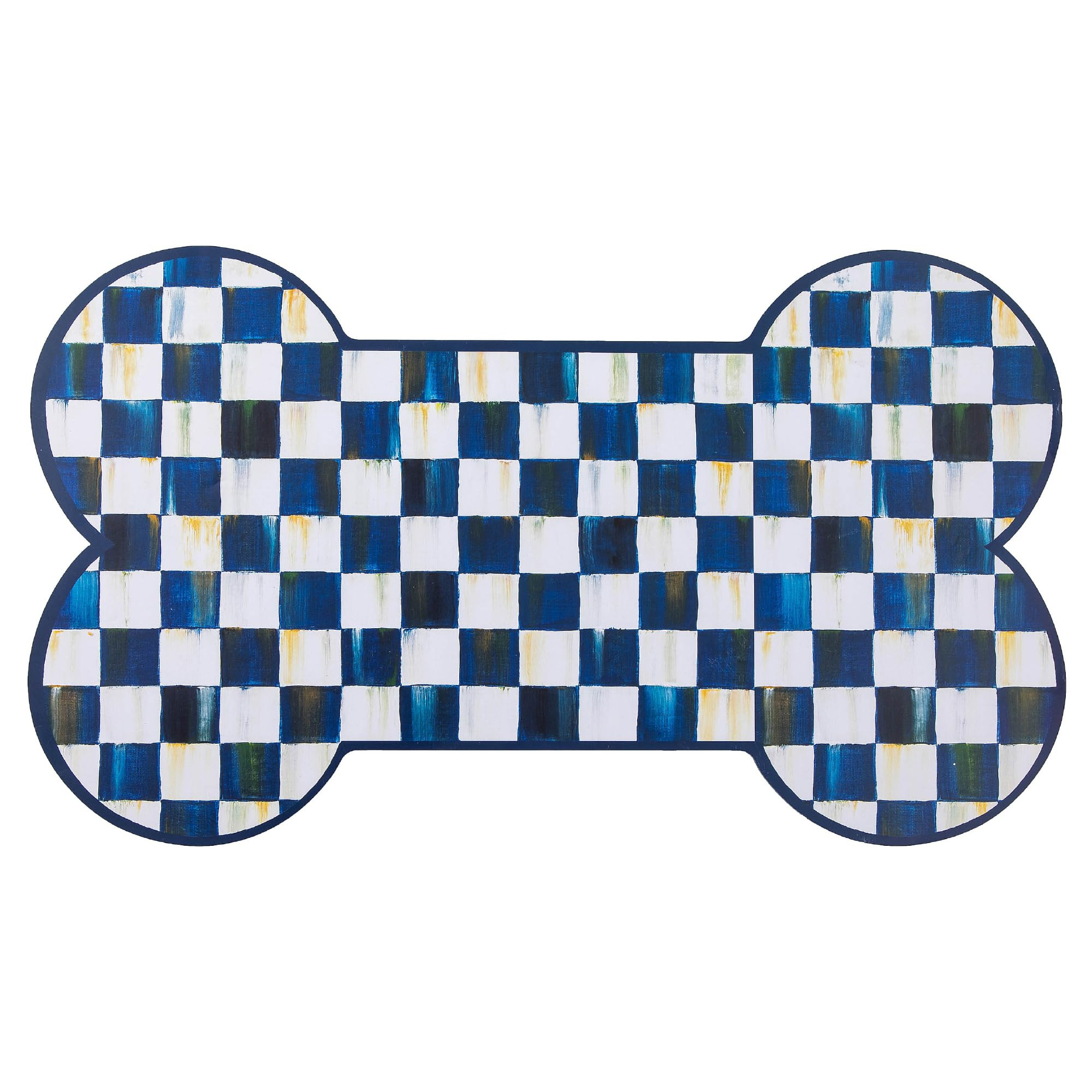 MACKENZIE-CHILDS Pup Placemat, Cute Pet-Food Mat for Dog Bowls and Cat Bowls, Blue-and-White Roya... | Amazon (US)