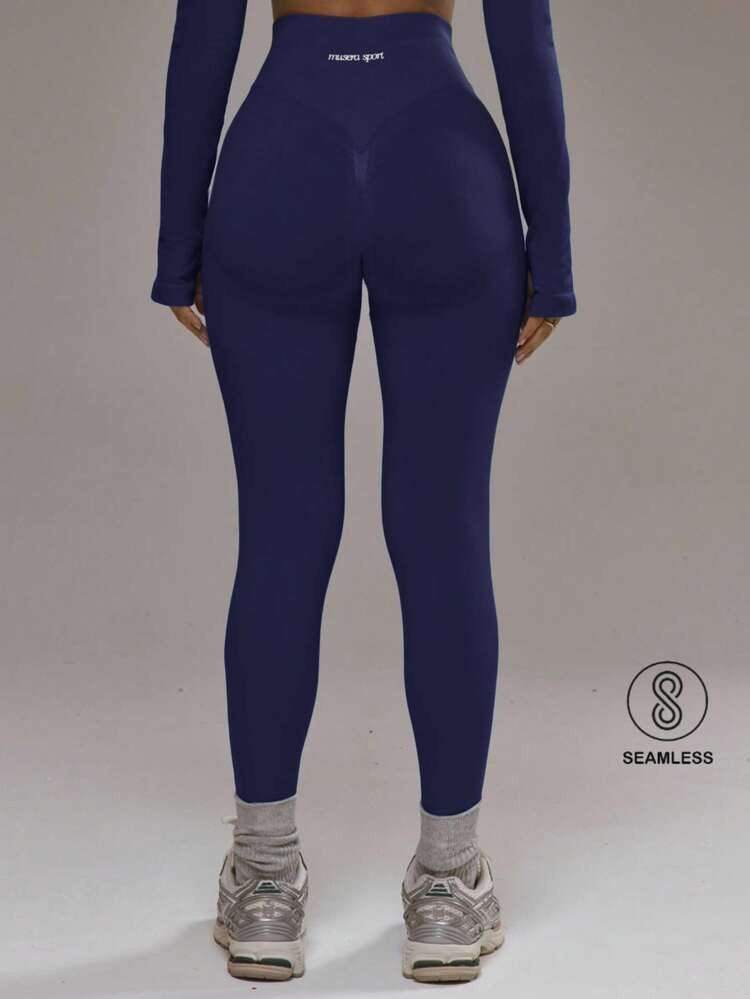 Musera Sport High Rise Seamless Leggings Bottom Only Padel Winter Activewear Sport Gym Workout | SHEIN