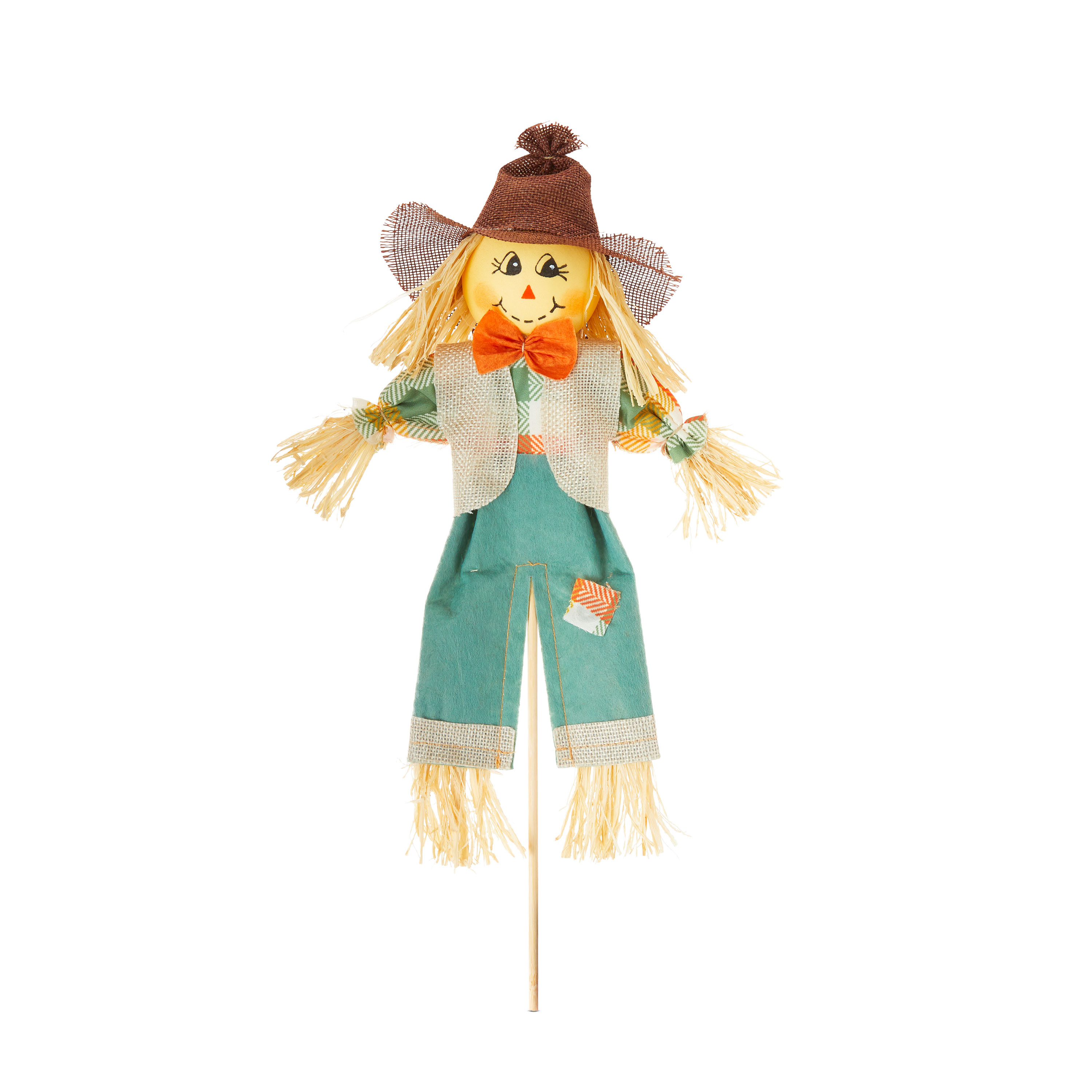 Harvest Scarecrow with Brown Hat Floral Pick, 14 in, by Way To Celebrate | Walmart (US)