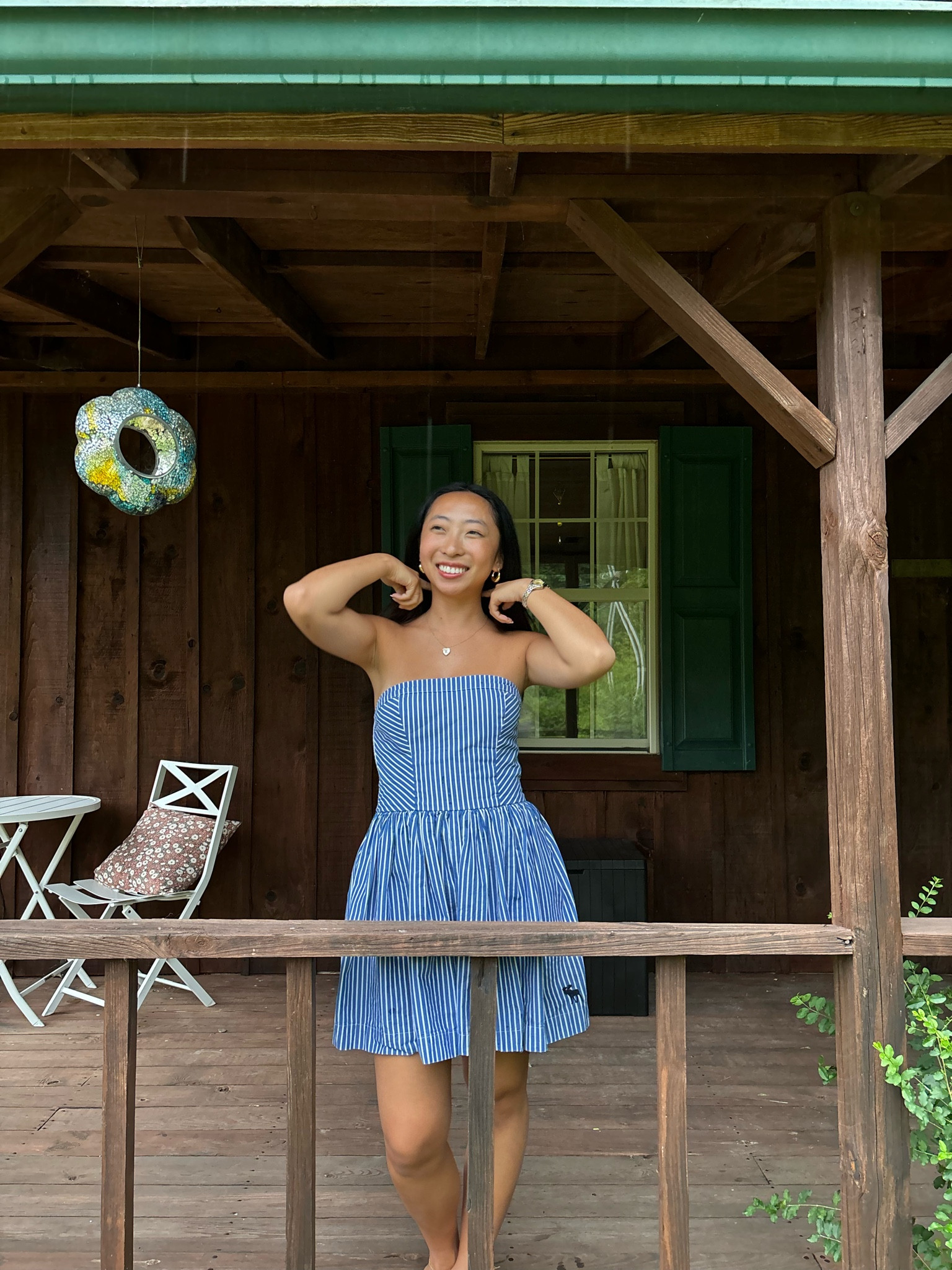 Itsliddystyle wearing Abercrombie striped sleeveless dress (thrifted size M). Coastal cowboy outfit. Summer sundress. Coastal cowgirl dress. 

#LTKfindsunder50 #LTKstyletip #LTKSeasonal