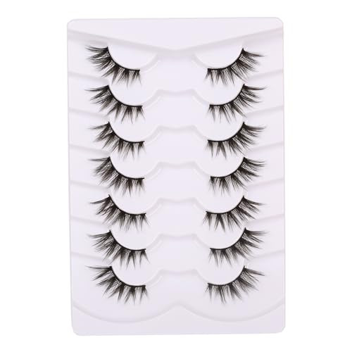 Gmagictobo False Eyelashes Fluffy Cat Eye Half Lashes Wispy Natural Corner Lashes Pack 3D Faux Mink Lashes Fake Eyelashes 7 Pairs Multipack | Amazon (US)