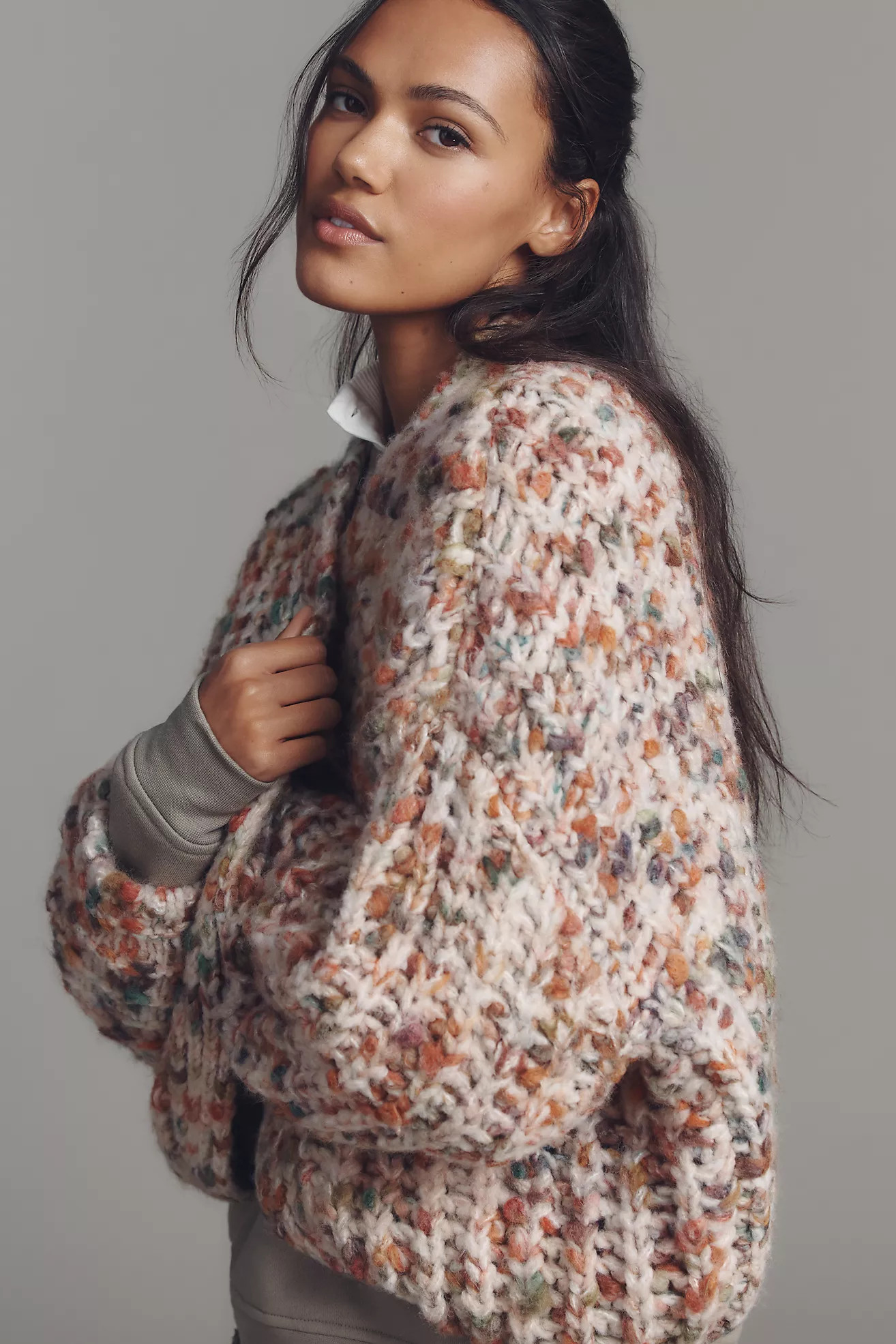 By Anthropologie Chunky Open-Front Cardigan Sweater | Anthropologie (US)