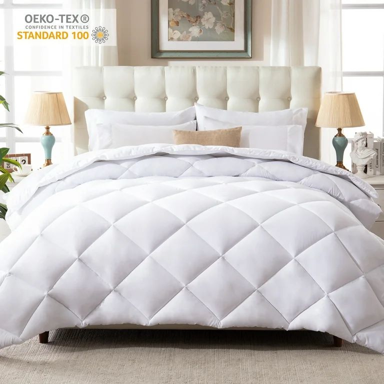 WhatsBedding 3 Pieces Bed in a Bag Comforter Set Duvet Insert,Reversible,White,King | Walmart (US)