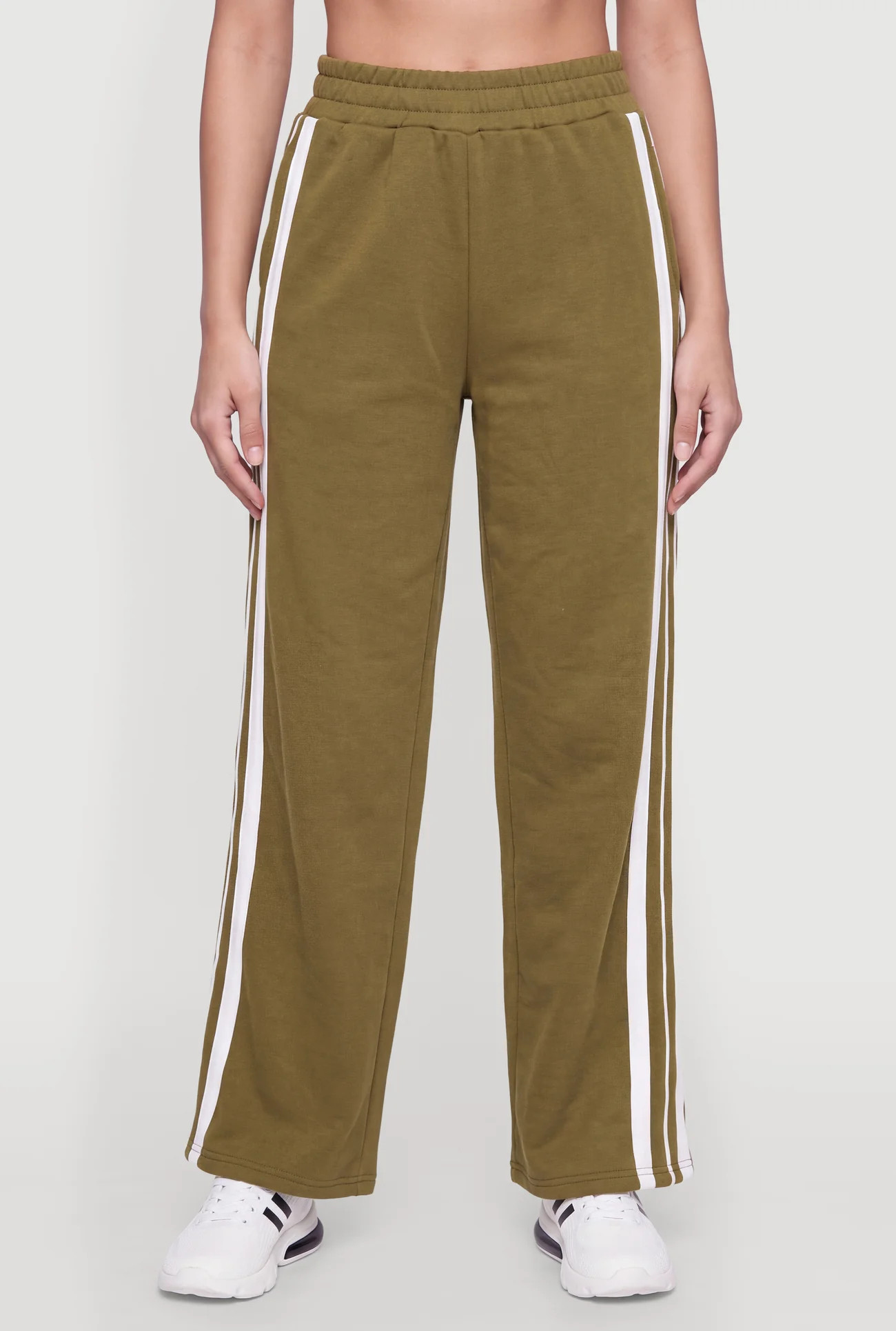Contrast Trim Fleece Lined Sweatpants | Rainbow Shops