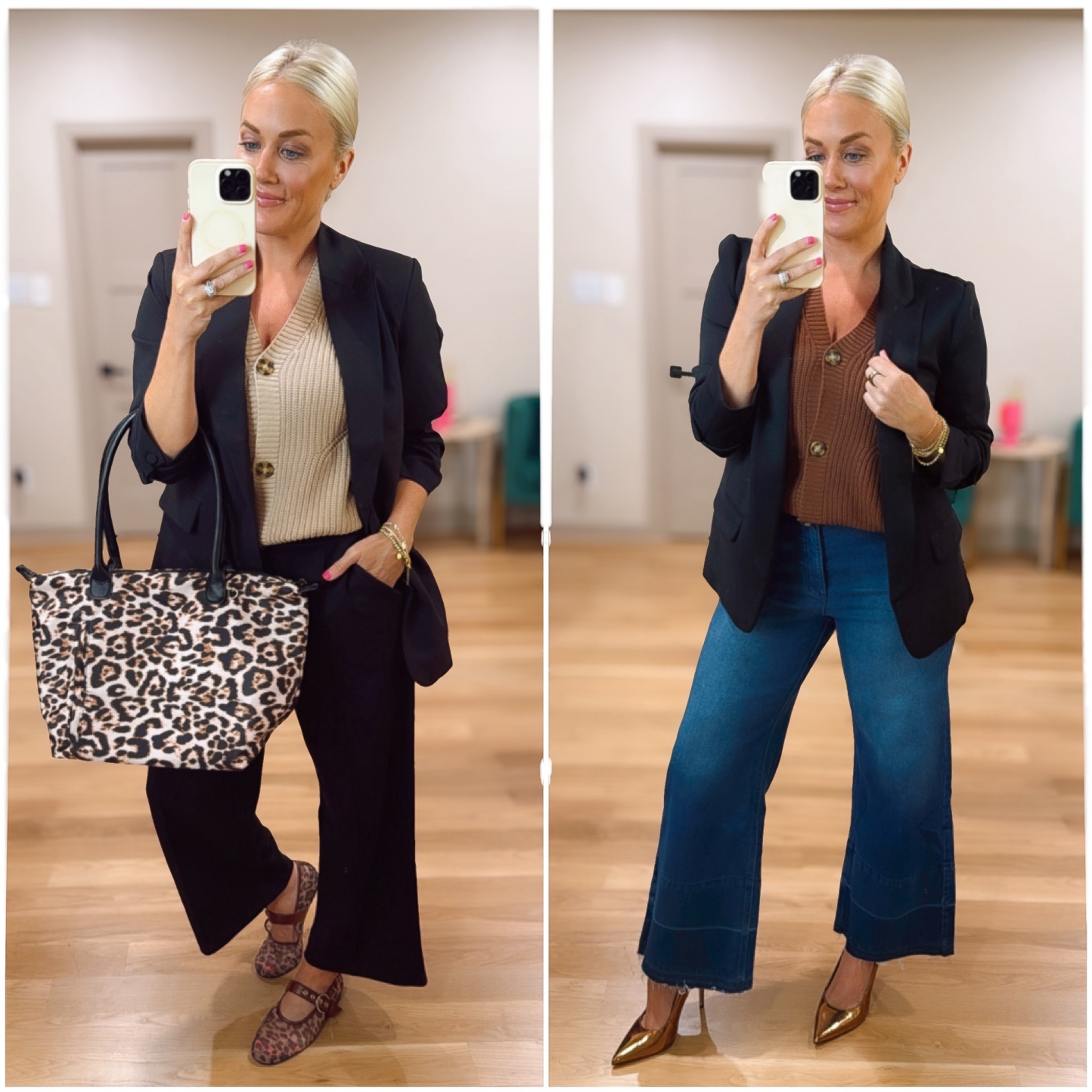 Basic neutral fall workwear outfit inspo that’s perfect for back to school! 