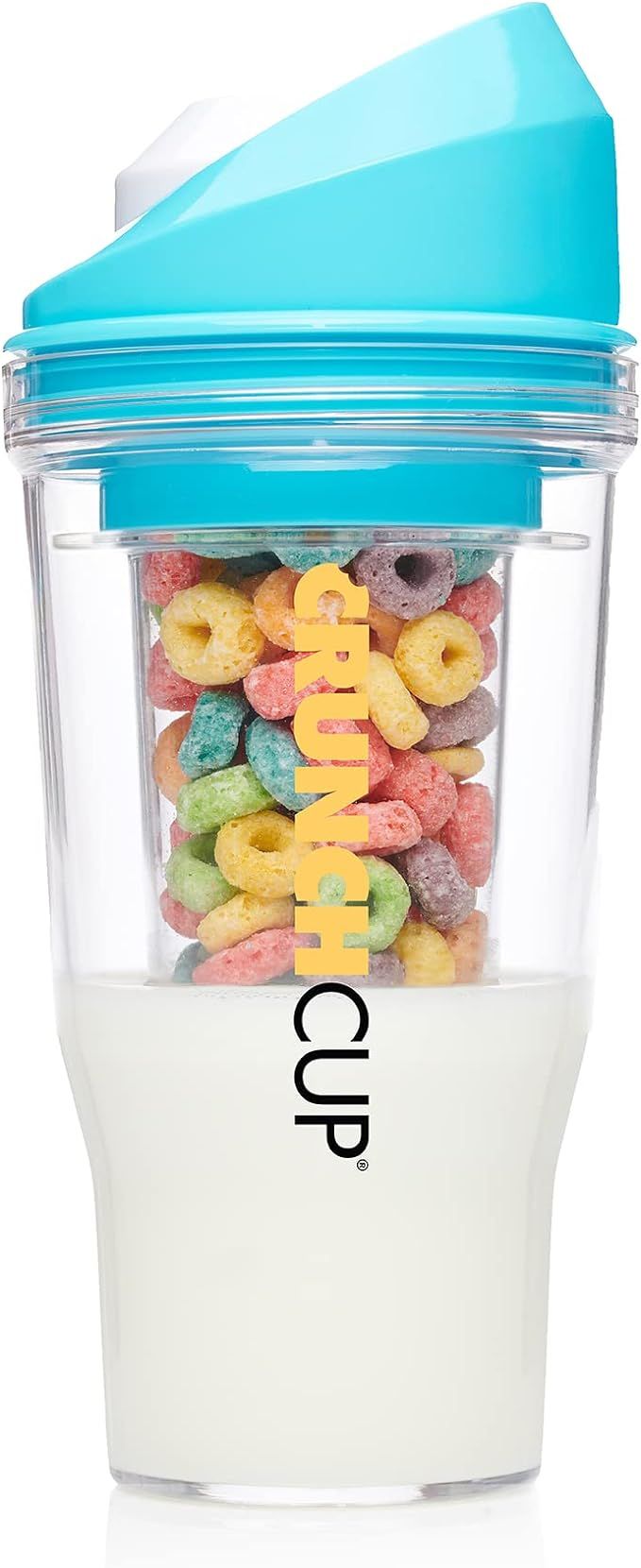 Amazon.com: CRUNCHCUP A Portable Cereal Cup - No Spoon. No Bowl. It's Cereal On The Go, XL Blue: ... | Amazon (US)
