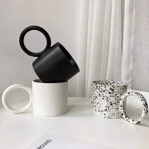 nordic mug set , nordic decor , nordic style coffee mug , nordic style mug set, nordic style cera... | Etsy (US)