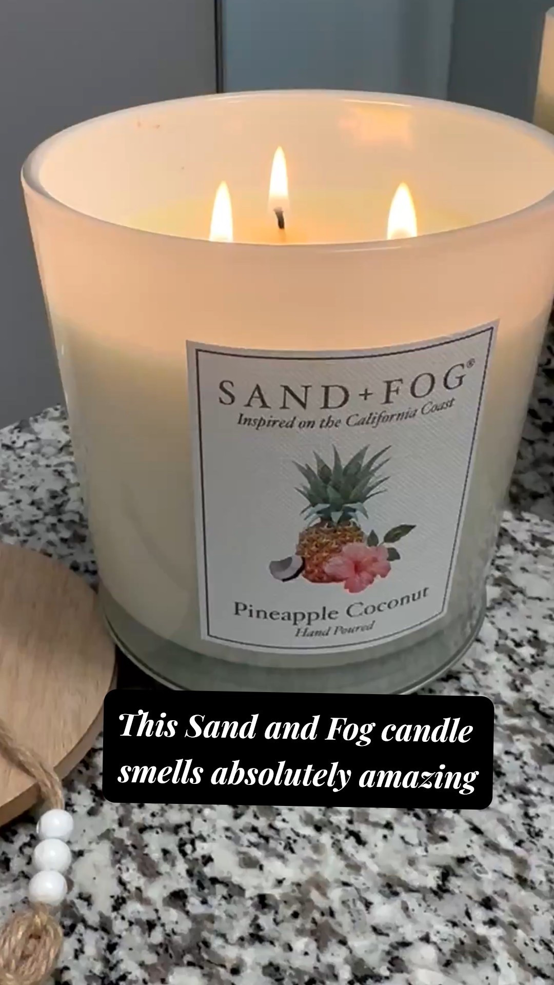 This candle smells absolutely amazing. It’s perfect for my bathroom. #candles #homedecor #sandandfogcandles #sandandfog #bathroomcandles #cleanscents 

#LTKFindsUnder50 #LTKHome