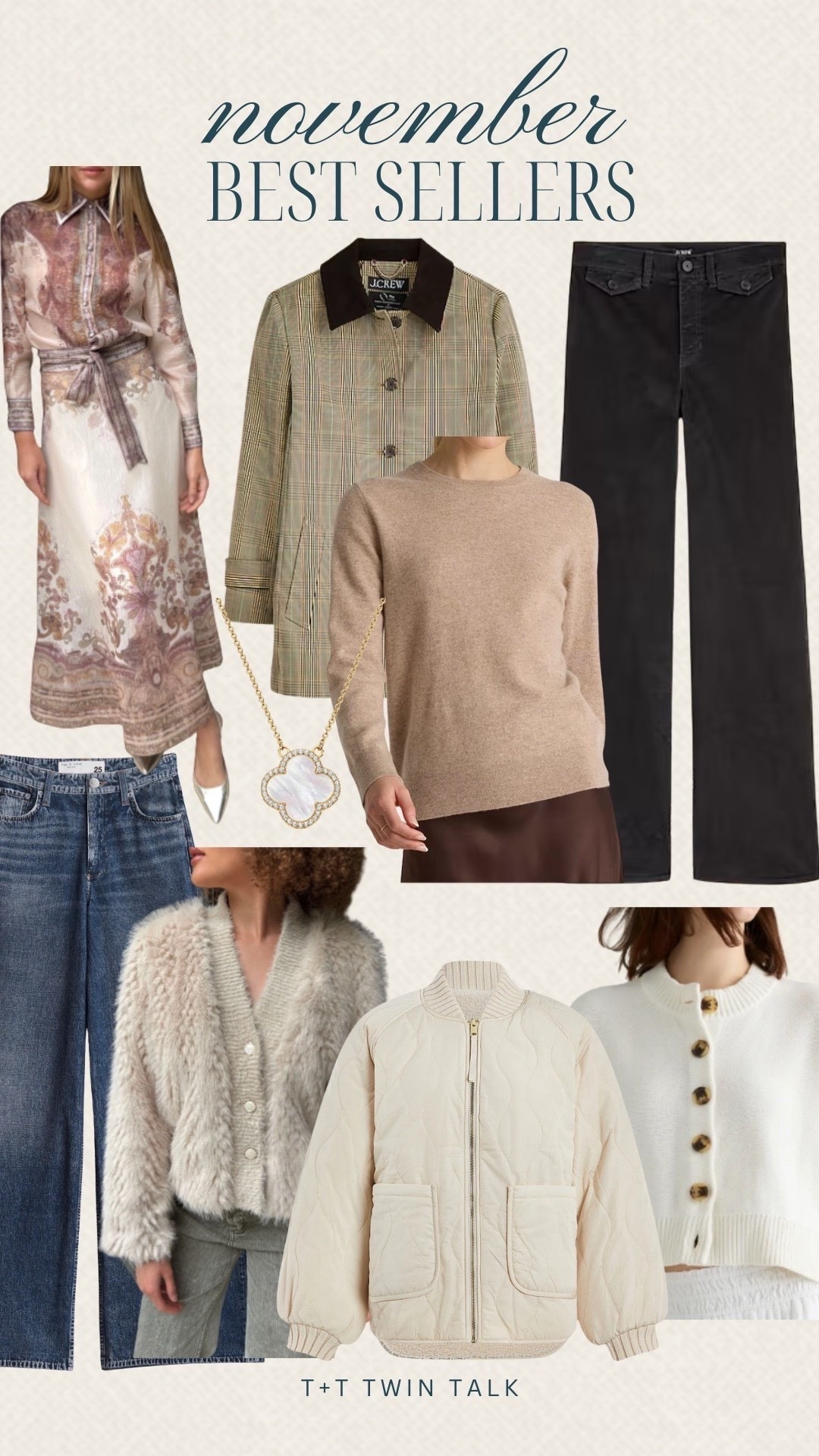 November best sellers! Everything we loved that you also enjoyed! Items like the Quince cardigan, rag & bone jeans, and J.Crew barn jacket. Items we highly recommend grabbing! 

#LTKOver40 #LTKHoliday #LTKSeasonal