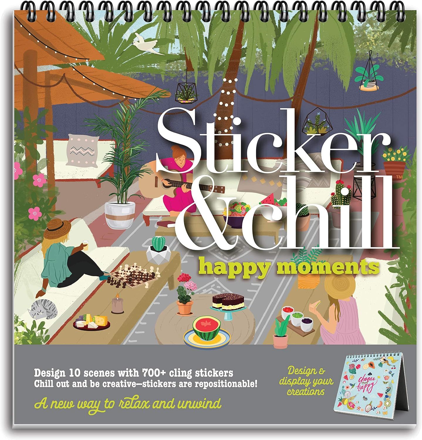 Sticker & Chill Sticker Book for Adults – 700+ Repositionable Colorful Stickers Create Designs ... | Amazon (US)
