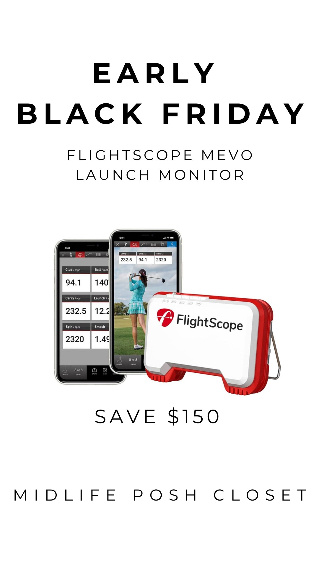 EARLY Black Friday Deal! Take it from this Golf Girlie: this Flightscope Mevo Launch Monitor has the best reviews of any on the market. My husband and I researched these thoroughly before installing a golf simulator in our home. So if you are looking for a splurge gift for your favorite golfer, this launch monitor might be a good choice.

#LTKMens #LTKCyberWeek #LTKGiftGuide