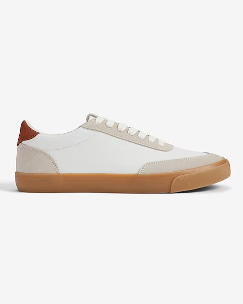 Faux Leather Gum Sole Sneakers | Express