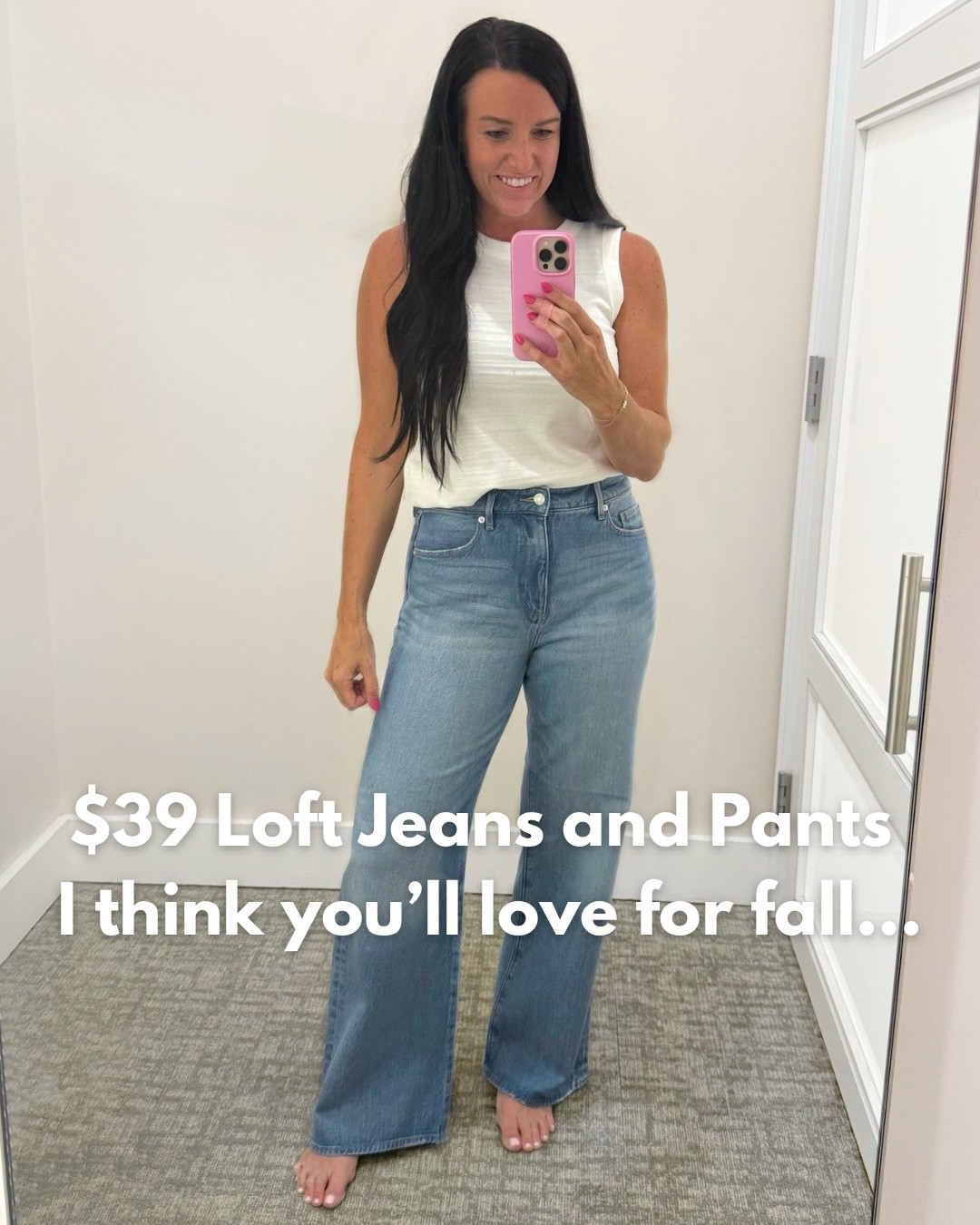 $39 Loft jeans & pants I think you’ll love for fall…. 🍂 

Comment “SALE” and I’ll DM you the link for the sale today!

Size and fit info: (I'm 5'5" and usually wear a size 4/27 and small for reference.)
I found that ALL of the jeans fit TTS and I tried them on in my normal size
4/27. Also!!! They come in Petites, too! 😍 In the Wide Leg Palmer Pants in Ponte, I did end up liking the size up but fit in my normal size great, too. (Styles: High Rise Wide Leg Carpenter Jeans, Unpicked Hem High Rise Wide Leg black Jeans, High Rise Palazzo Jeans, Fresh Cut Cuffed High Rise Straight Jeans, Cuffed High Rise Wide Leg Jeans, High Rise Relaxed Flare Jeans, and High Rise Wide
Leg Jeans.)

Shop any of the posts on my page in the LTK app! Direct link- https://liketk.it/5niSY  (affiliate)


@loft #loftimist #loveloft
#Itkfindsunder50 #Itksalealert #affordablefashion #Itkstyletip #Itkstyleover40 #Itkworkwear #Itkseasonal #fallstyleinspo #affordablefashion #falljeansoutfits fall jeans, fall style, fall outfits, teacher jeans, sale jeans

#LTKOver40