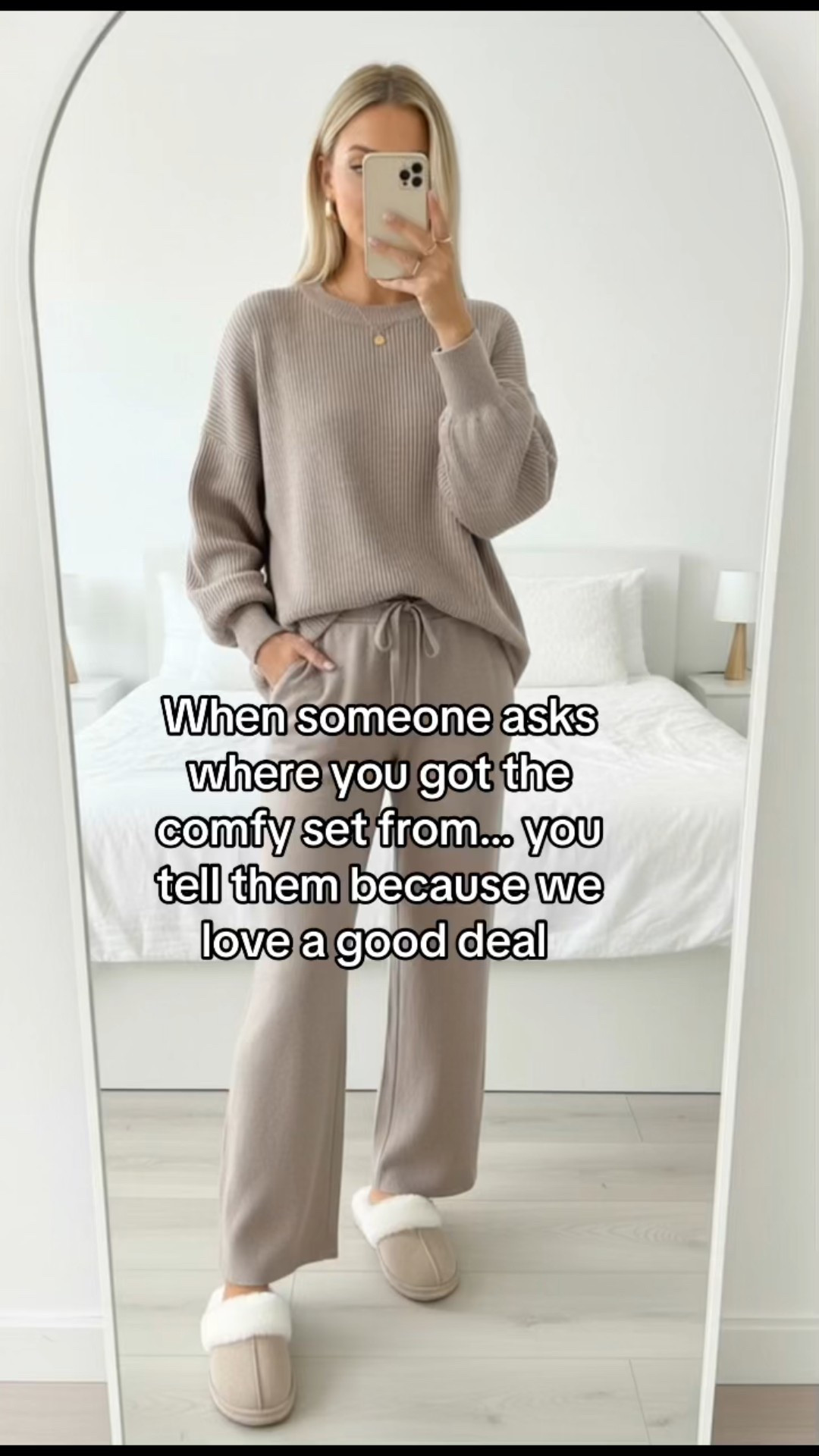 ✨ The soft knit set you’ll LIVE in this fall + winter ✨
This cozy matching lounge set is everything: buttery-soft knit, relaxed fit, chic neutral tone, and that effortless minimalist aesthetic we all love. Perfect for work from home outfits, school drop-off style, travel day looks, or everyday mom outfits when you want to feel comfy but still look polished.
Pair it with cozy slippers, a crossbody bag, and simple gold jewelry for the ultimate elevated loungewear outfit. This is the kind of wardrobe staple you’ll reach for nonstop — seriously, SAVE THIS ✔️
Linked on LTK 🤎
#falloutfit #neutraloutfit #loungewearset #knitset #minimalstyle #everydayoutfit #momstyle #casualoutfitideas #comfortstyle #cozychic #stayathomeoutfit #ltkfallfashion #ltkcozy #ltkstyletip pajamas lounge set 

#ltkholiday #ltkgiftguide #ltkcyberweek

#LTKOver40 #LTKSaleAlert #LTKmomlife