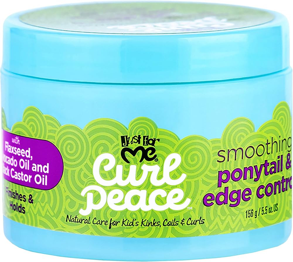 Just For Me Curl Peace Smoothing Ponytail & Edge Control - Finishes & Holds, Contains Flaxseed, A... | Amazon (US)