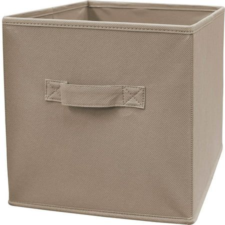 Mainstays Fabric Collapsible Brown Stone Storage Bin | Walmart (US)