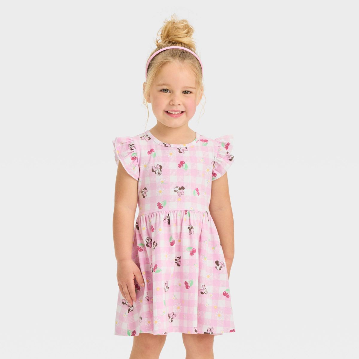 Toddler Girls' Mickey Mouse & Friends Cap Sleeve Dress - Pink | Target