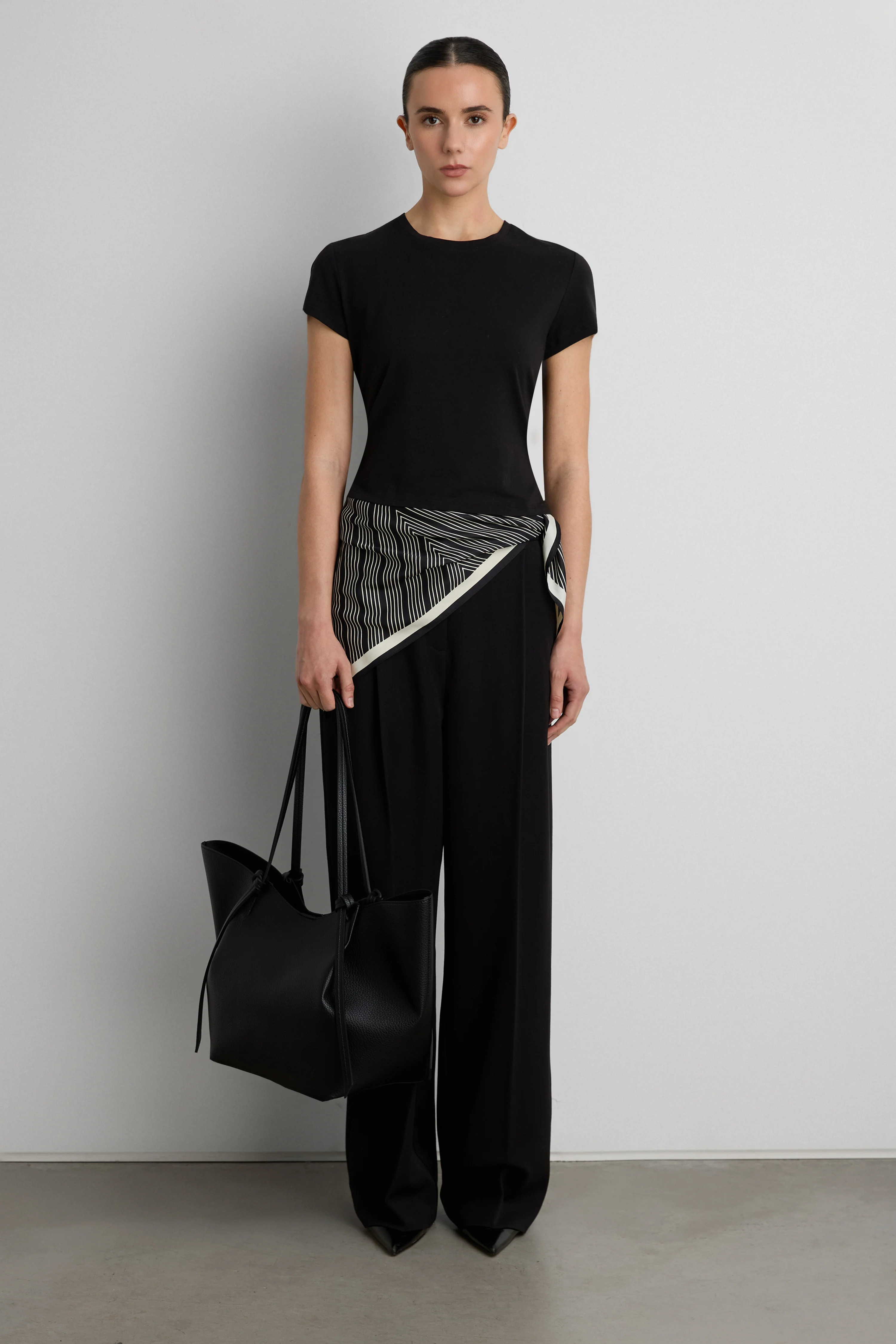 MONOCHROME ZIGZAG SCARF | OAK + FORT