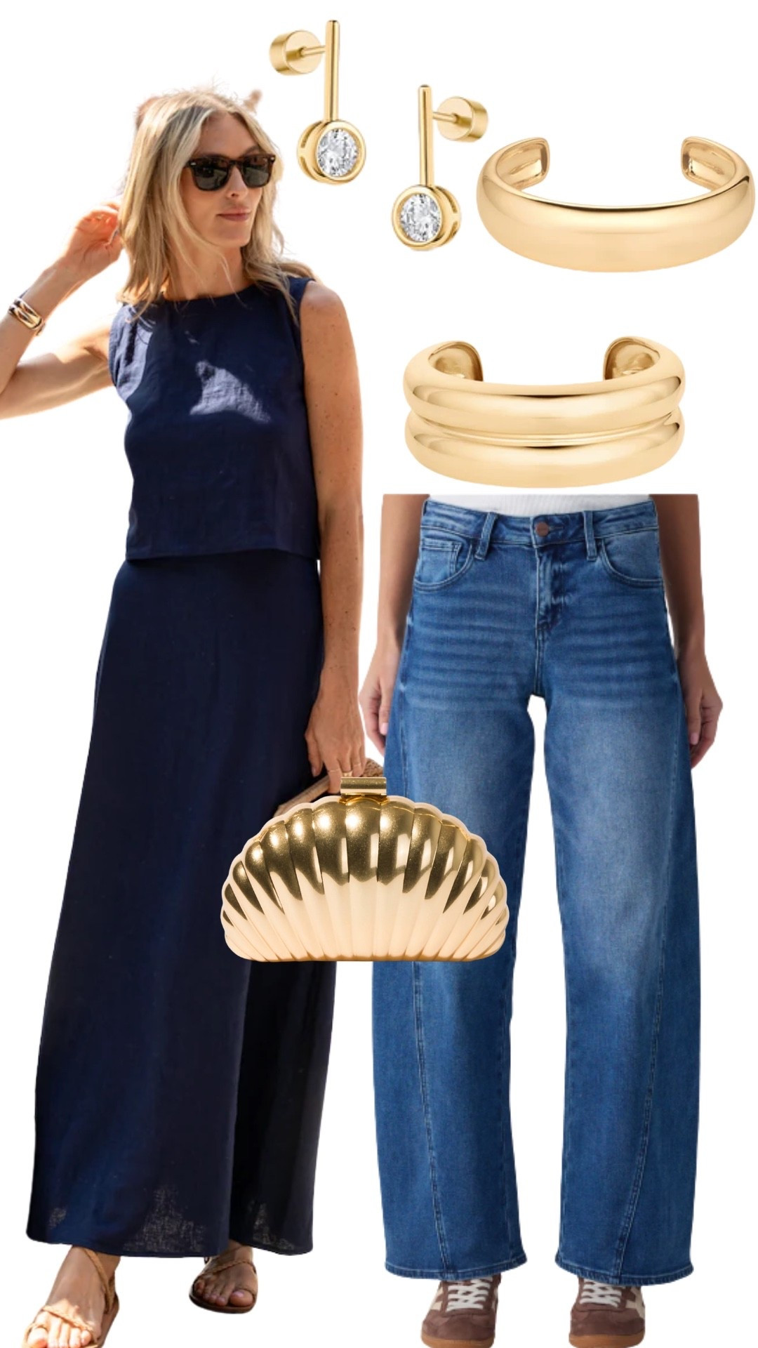 How to style the Navy Maxi Skirt Set from my collab with Sail to Sable 💙

#LTKSeasonal #LTKootd