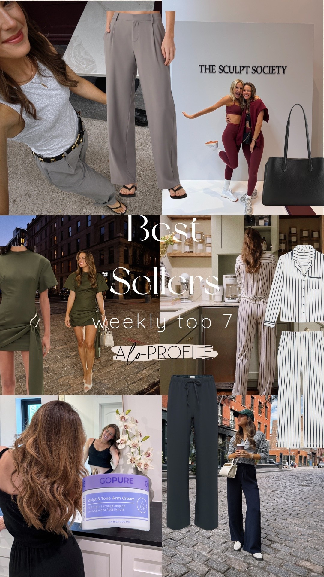 WEEKLY BESTSELLERS ✨
1. Trouser Pant
2. Pajamas -- on sale!!
3. Arm Cream --  code: GOPURELTK
4. Dress -- on sale up to 25% off with code: STYLE
5. Workouts -- code: ALOPROFILE25
6. Tie Waist Pant
7. Work Tote



#LTKStyleTip #LTKItBag #LTKActive