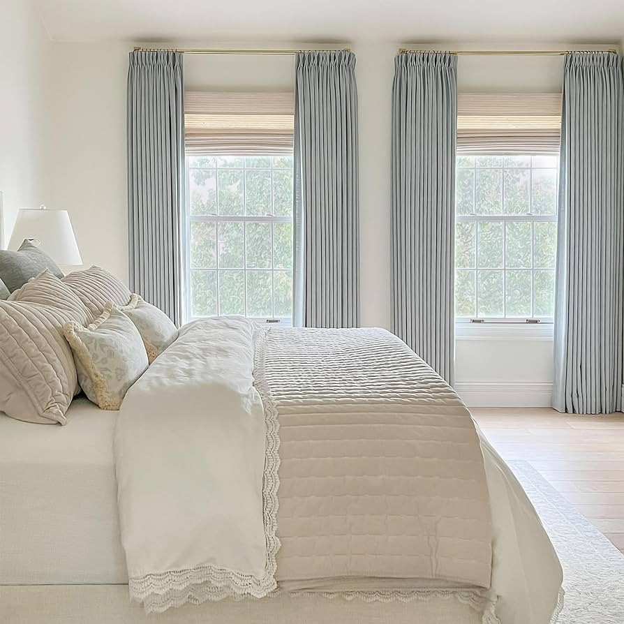 TWOPAGES Isabella Customizable Cotton Linen Textured Curtain for Living Room Bedroom Custom Made ... | Amazon (US)