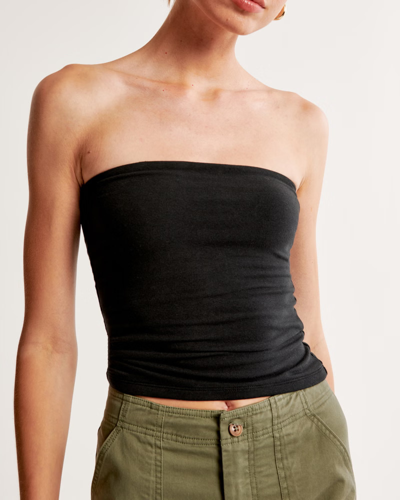 Cotton-Blend Seamless Fabric Tube Top | Abercrombie & Fitch (US)