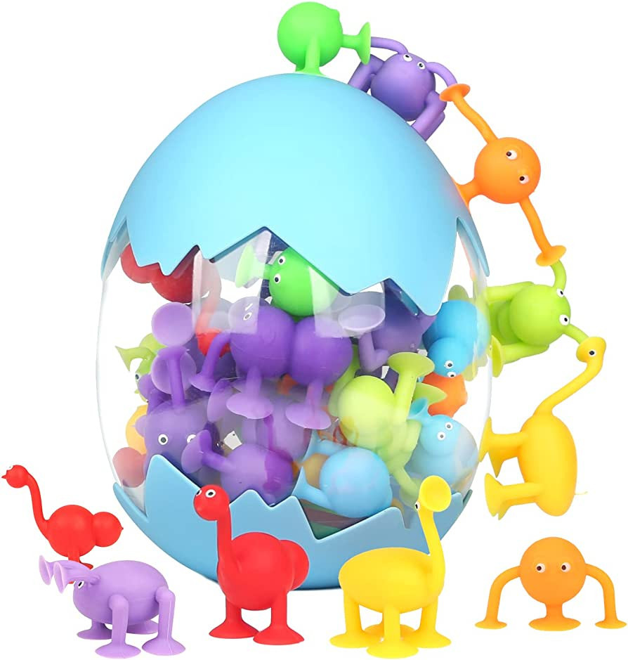 Suction Toys, 40 Pcs Kids Bath Toys Sensory Toys for 3 4 5 6 7 Year Old Boys Girls Stress Release... | Amazon (US)