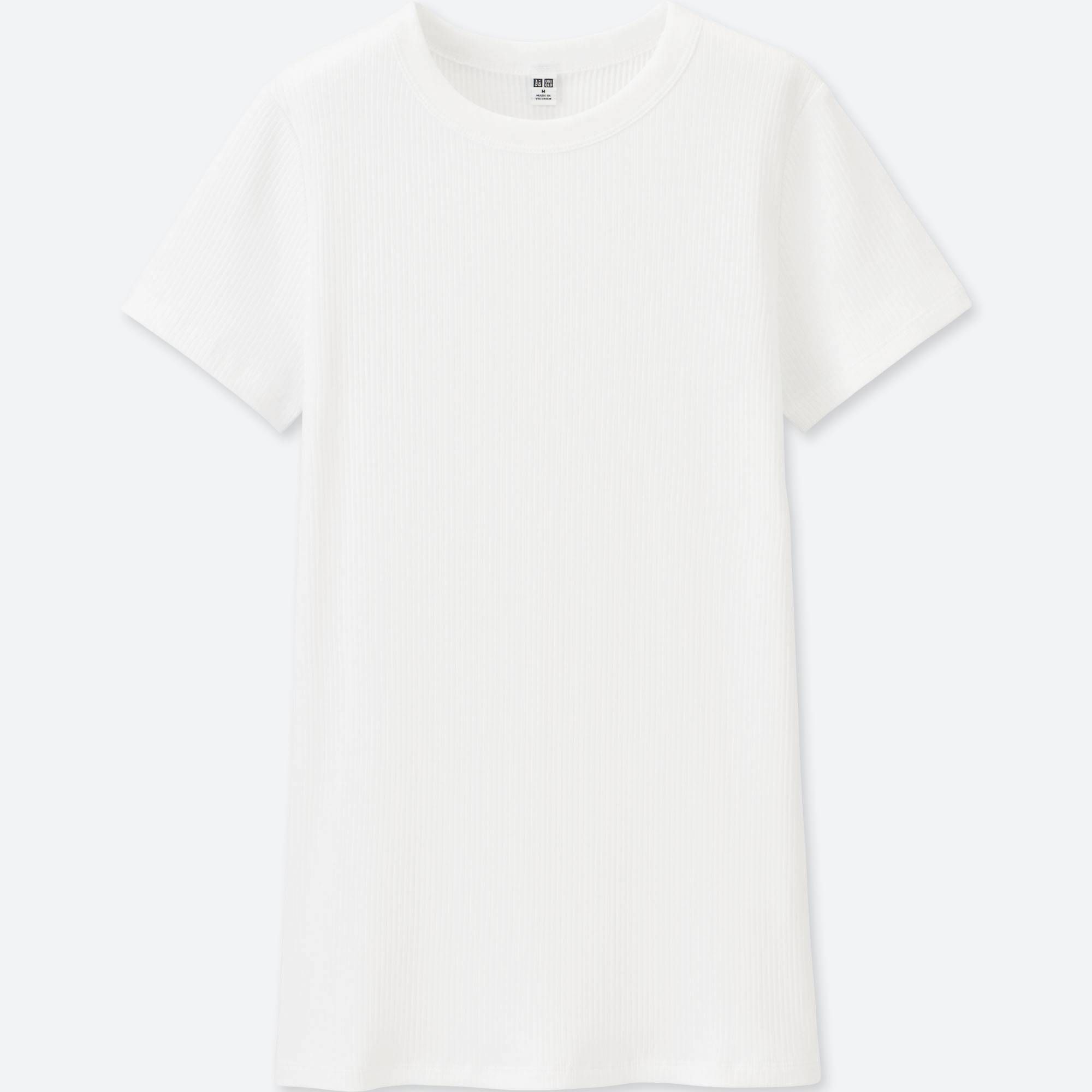 WOMEN Supima® COTTON RIBBED CREW NECK SHORT SLEEVE T | UNIQLO (US)