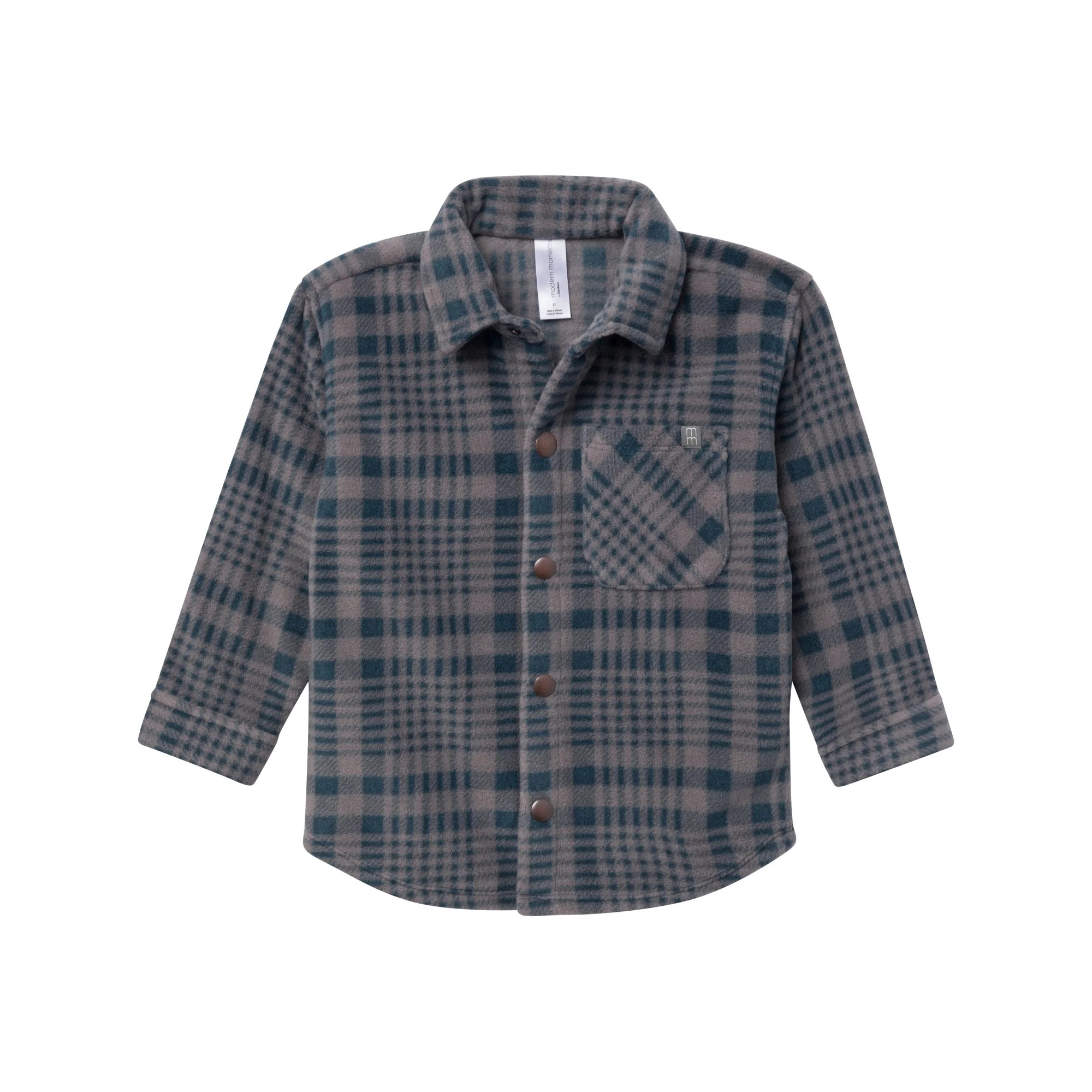 Modern Moments by Gerber Toddler Boy Microfleece Shacket, Sizes 12M-5T - Walmart.com | Walmart (US)