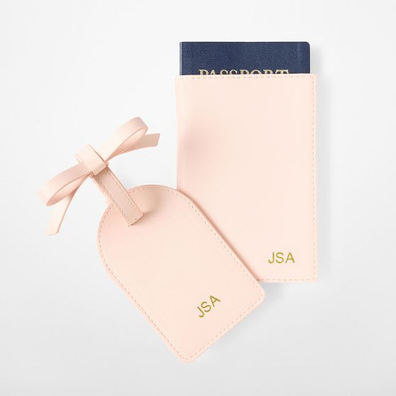 Fillmore Bow Luggage Tag and Passport Case Set | Mark and Graham