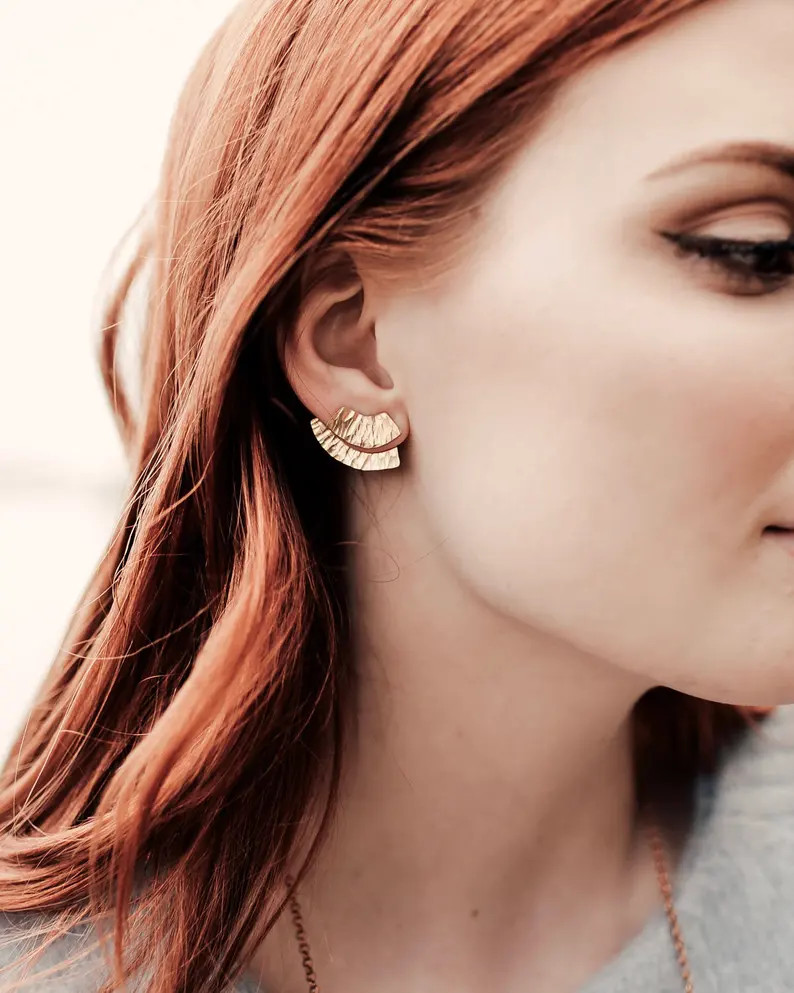 Syma Studs  Ear Jacket | Etsy | Etsy (US)