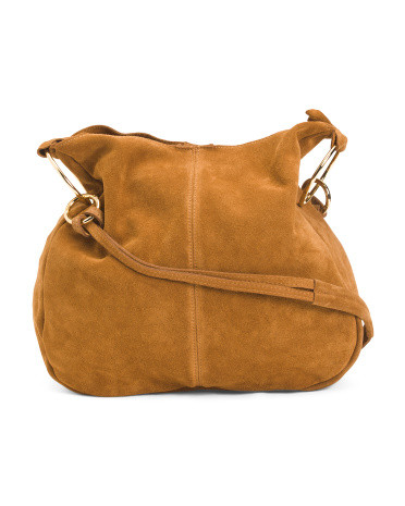 Made In Italy Suede Hobo Satchel With Rings | Handbags | Marshalls | Marshalls