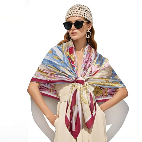 Ausolphia Head Scarf Hair Neck Scarves For Women Purse Bag Scarfs For Handbags Silky Long Satin Headscarf Fashion 70"x35" | Amazon (US)