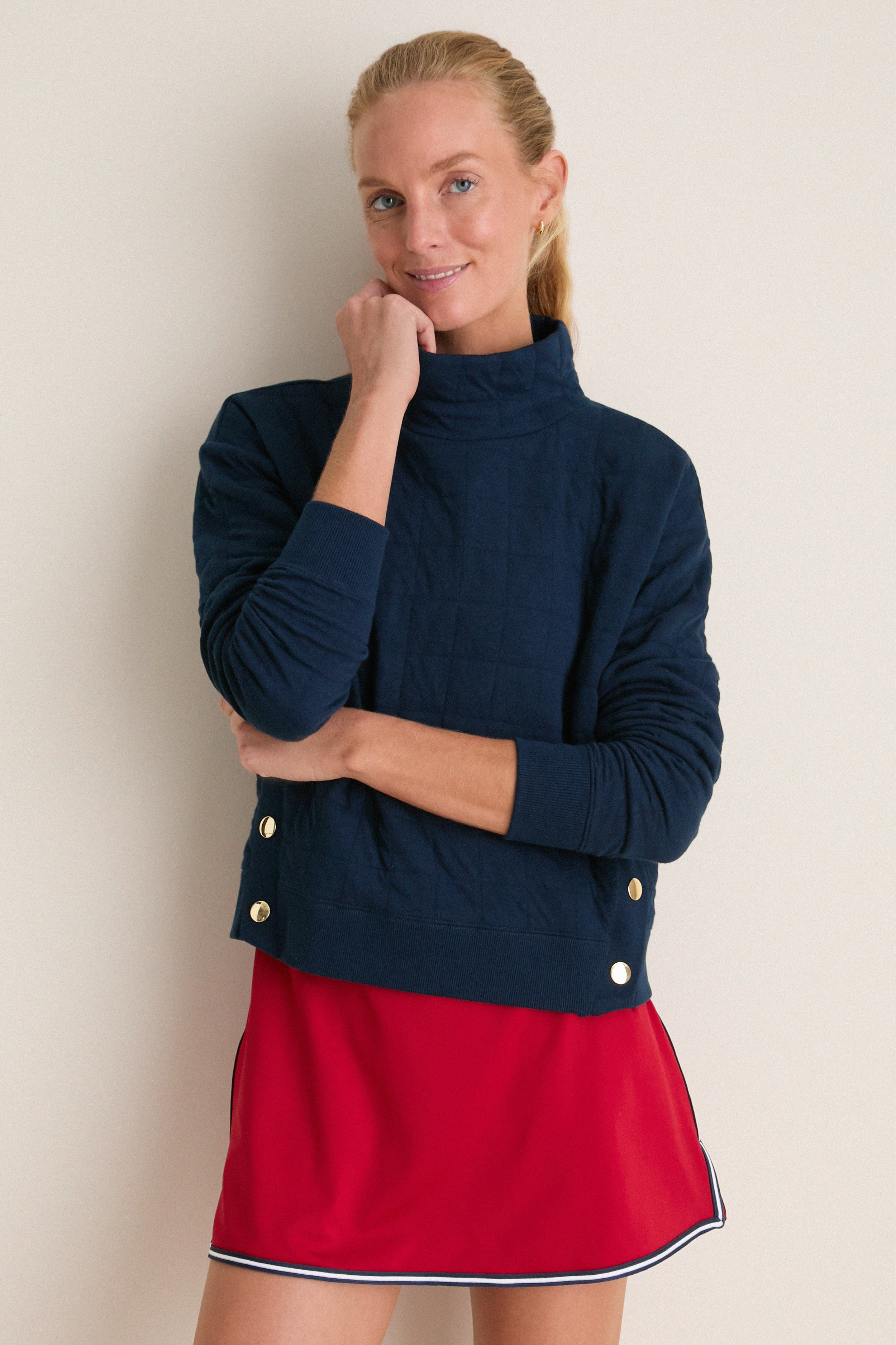 Navy Quilted Wright Funnel Neck | Tuckernuck (US)