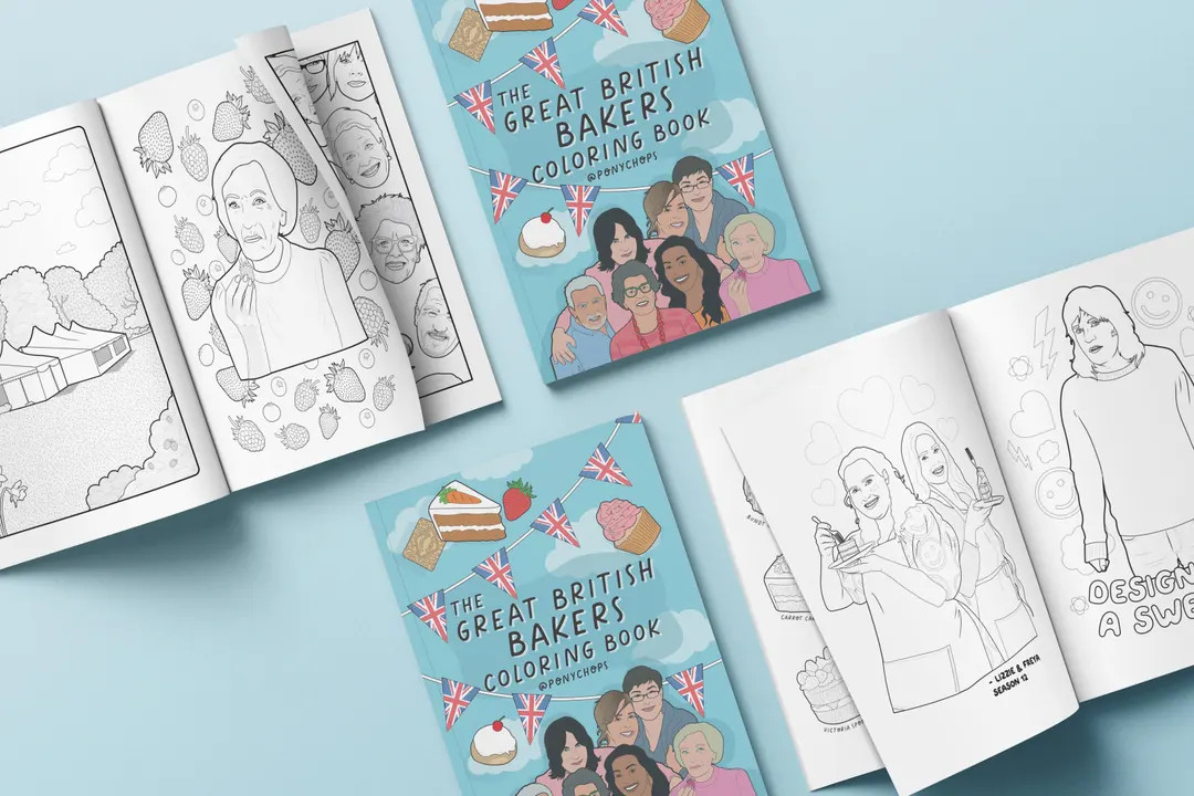 The Great British Bakers Coloring Book Baking Show Bake off GBBO - Etsy | Etsy (US)