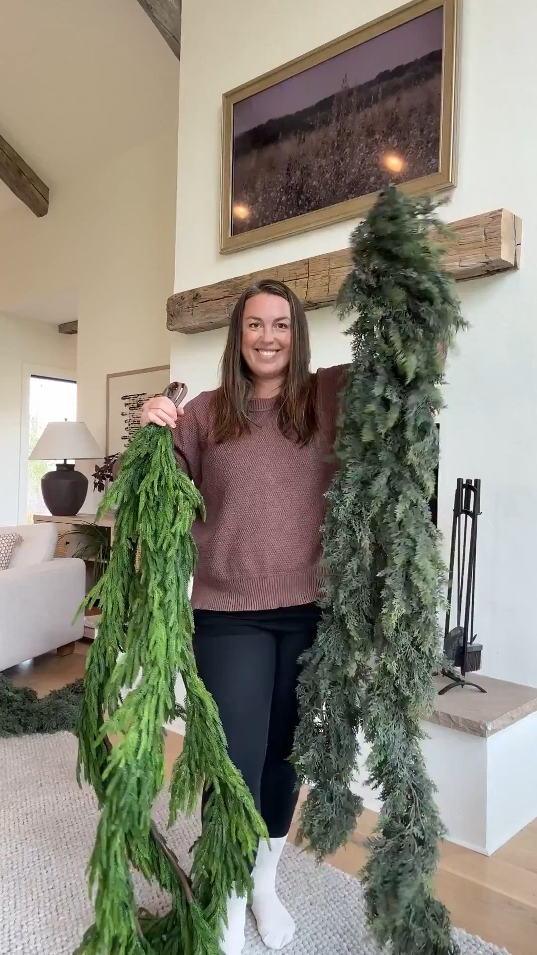 Which garland would you choose for your Christmas mantel? 🎄🌲✨

Norfolk pine brings that full, classic holiday look, while real-touch garland gives you a more lifelike finish that looks beautifully natural.

Both are such pretty ways to add warmth, texture, and that festive Christmas feeling to your home. ❤️🤎

#LTKHome #LTKSeasonal #LTKmomlife

#LTKHome #LTKSeasonal #LTKmomlife
