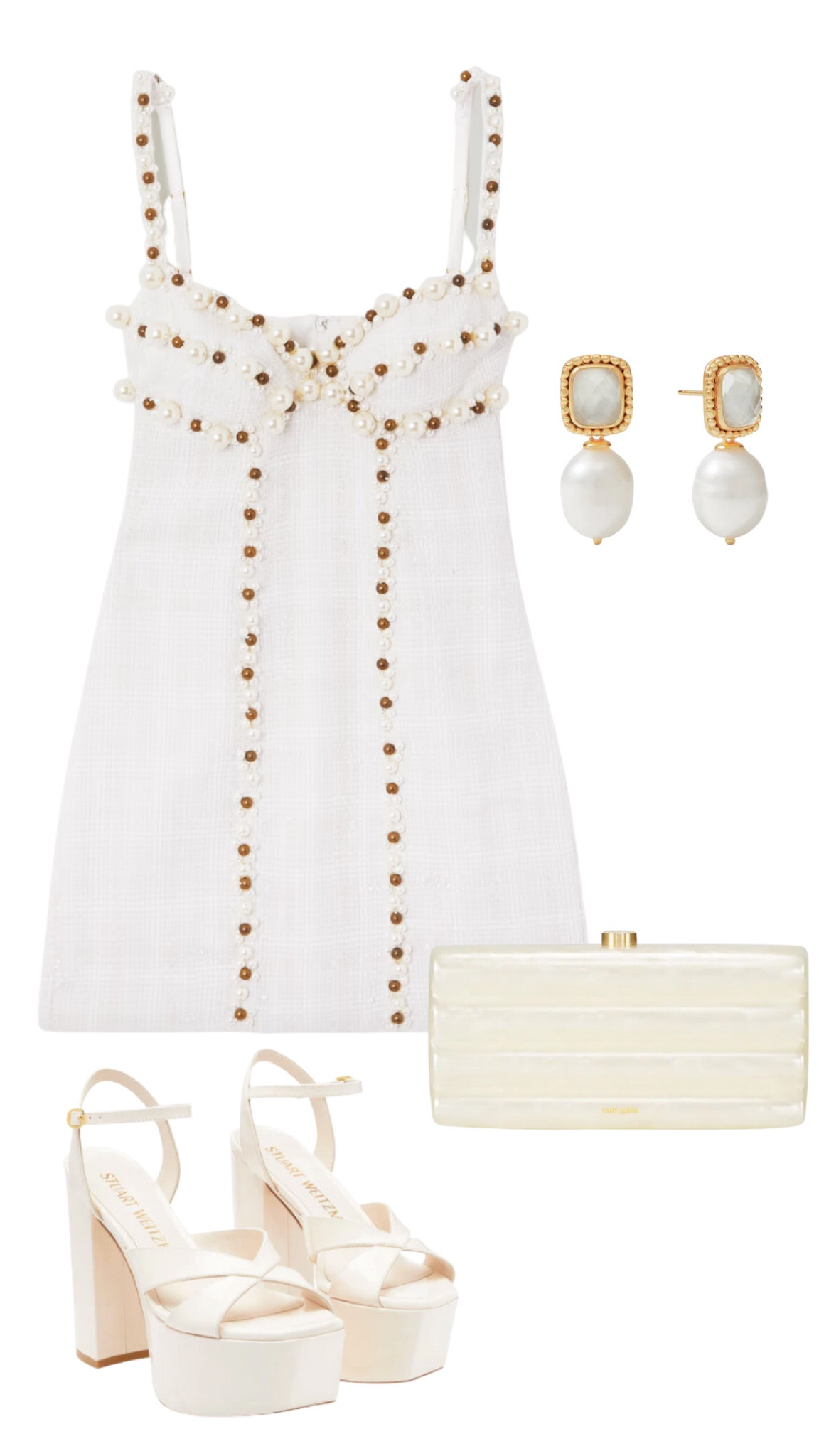 Bride to be outfit for bachelorette, bridal shower, rehearsal dinner or second dress! Bride. Bridal. Bride to be. White dress. White mini dress. Wedding. Sale alert. Shoes on sale. Stuart weitzman on sale! LTKwedding. LTKshoecrush. LTKSeasonal. LTKfind. 

#LTKsalealert #LTKwedding #LTKshoecrush