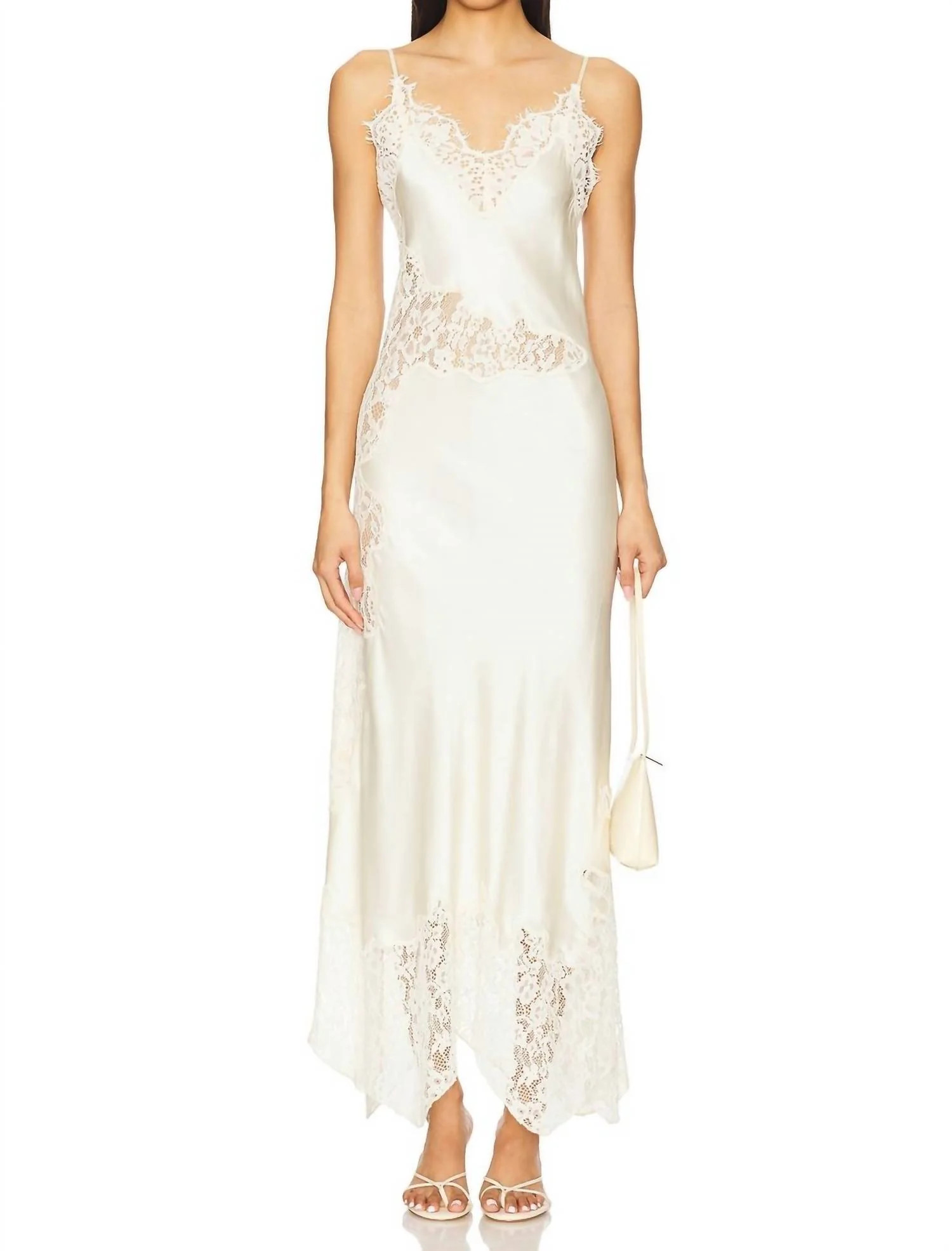 Waverly Midi Dress In Ivory | Shop Simon