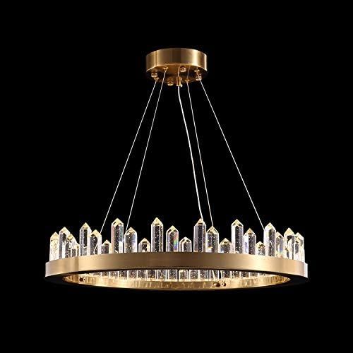 NOXARTE Modern Gold Crystal Chandelier,Circle Bubble Crystal Column Design,Adjustable Hanging Wir... | Amazon (US)