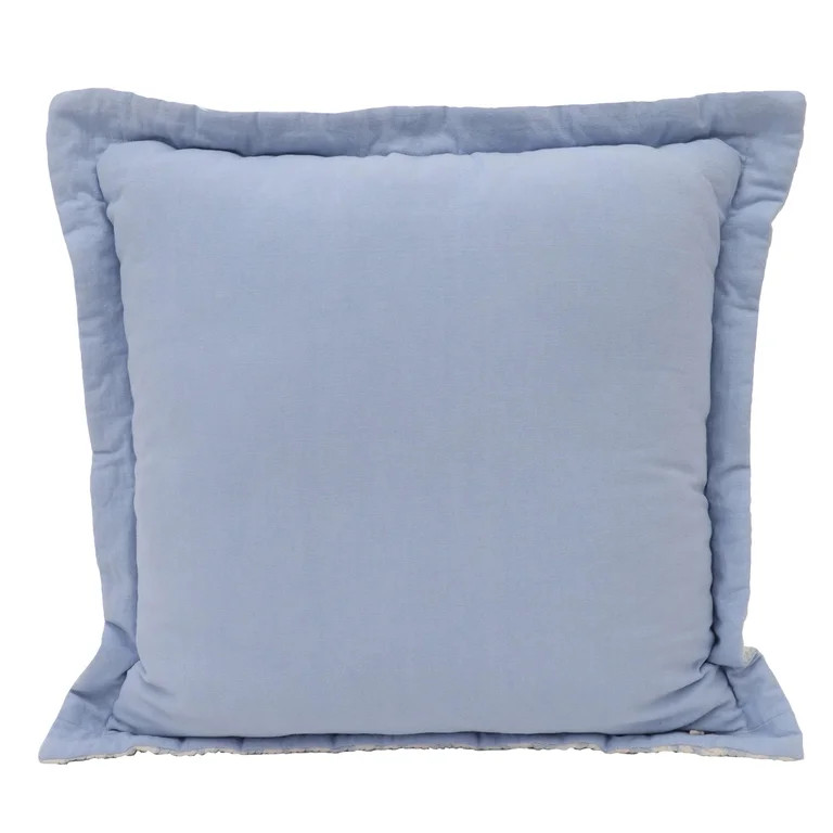 Better Homes & Gardens 20" x 20" Blue Gauze Summer Stripe Decorative Throw Pillow | Walmart (US)