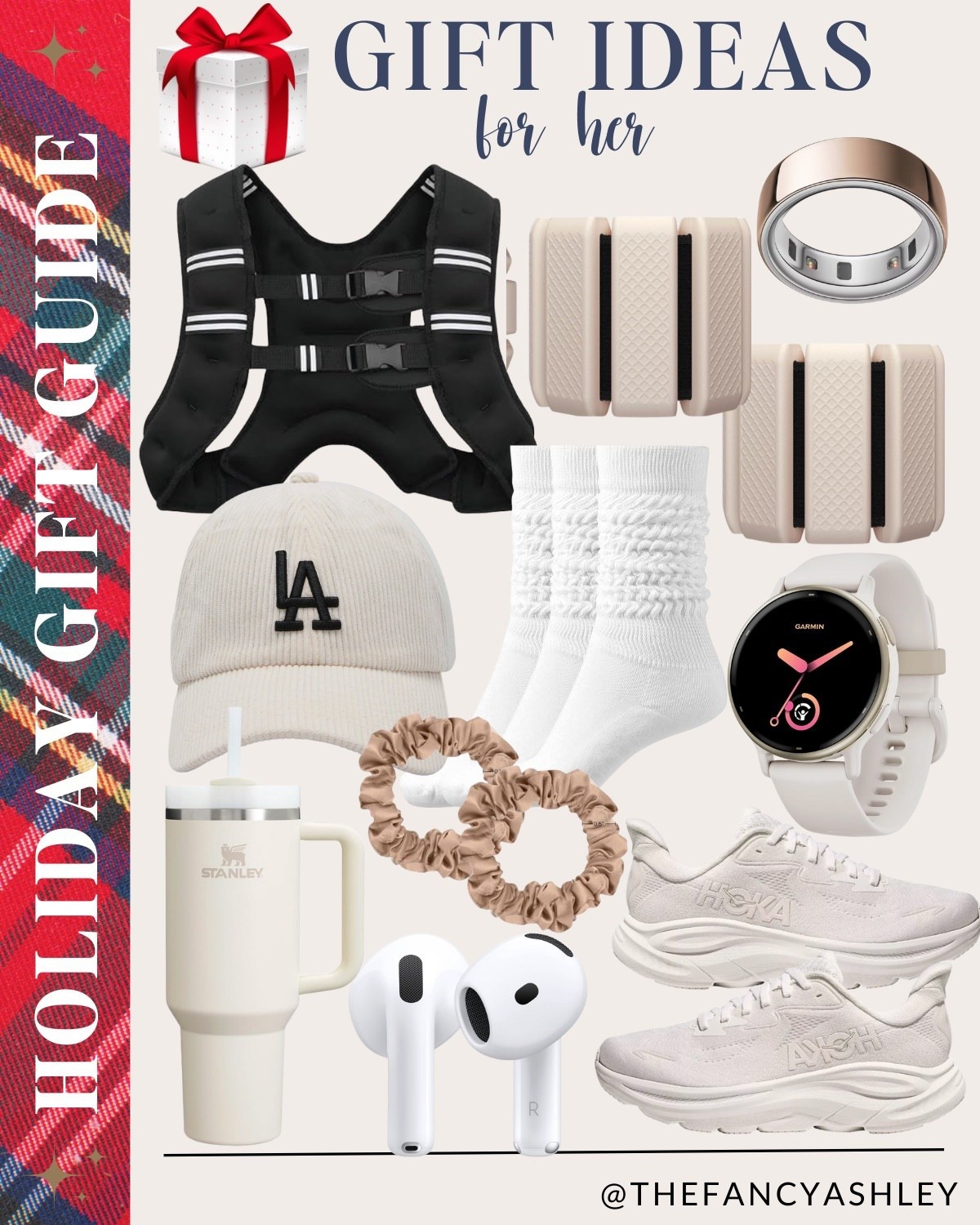 Holiday gift guide for her - fitness fanatic! Weighted vest is all the rage right now. Included my fave Amazon socks, cutest hat, fave Hoka shoes - all great gift finds! #GiftGuide #GiftsForHer #FitnessGifts #WorkoutGifts #HolidayGifts #FitnessLover #ActivewearGifts

#LTKActive #LTKGiftGuide #LTKHoliday