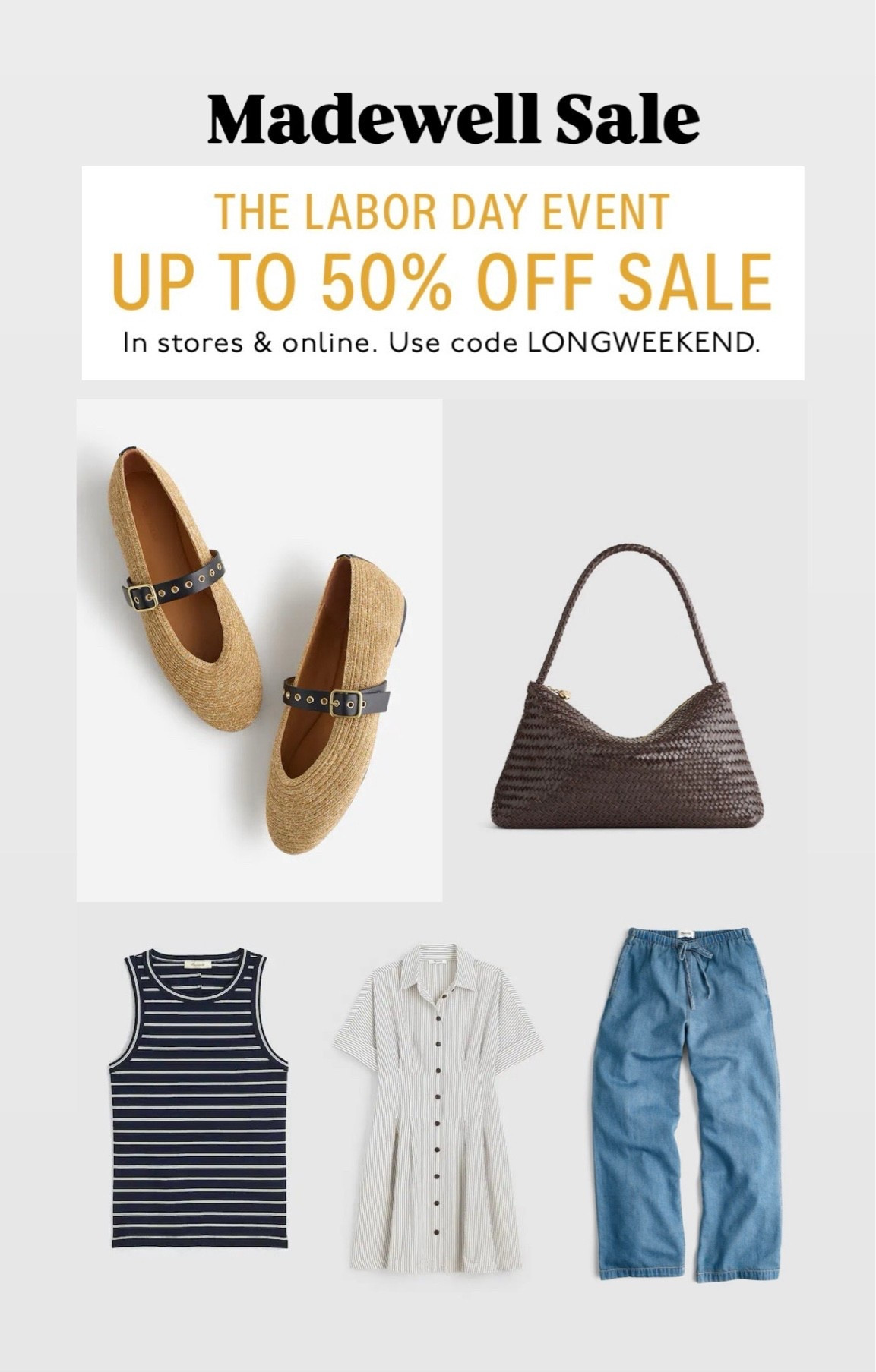Madewell Labor Day sale

#LTKSaleAlert #LTKSeasonal #LTKOver40