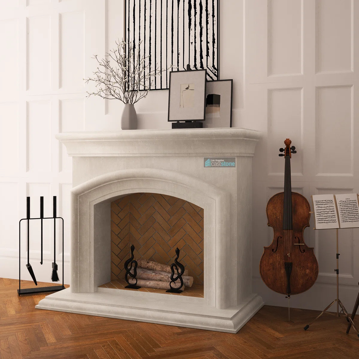Los Angeles Cast Stone Vira Fireplace Surround | Wayfair | Wayfair North America