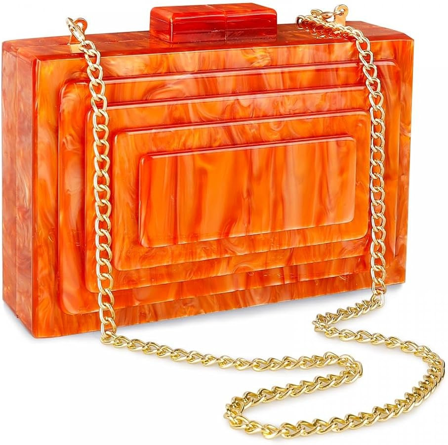 Gets Acrylic Clutch Purses for Women Evening Bag Eyes Multicolor Perspex Box Clutch Glitter Purse... | Amazon (US)