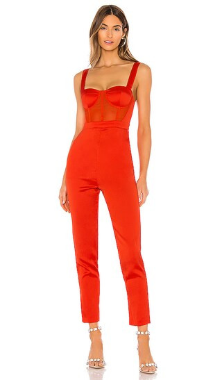 Kailynn Jumpsuit in Red Orange | Revolve Clothing (Global)