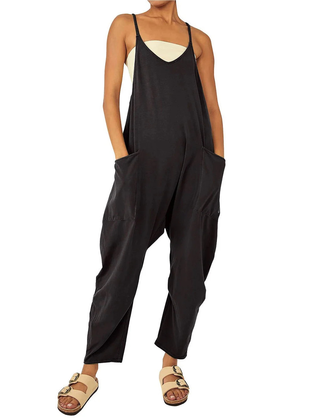 The Remi Jumpsuit in Black | The Barefoot Brunette Boutique