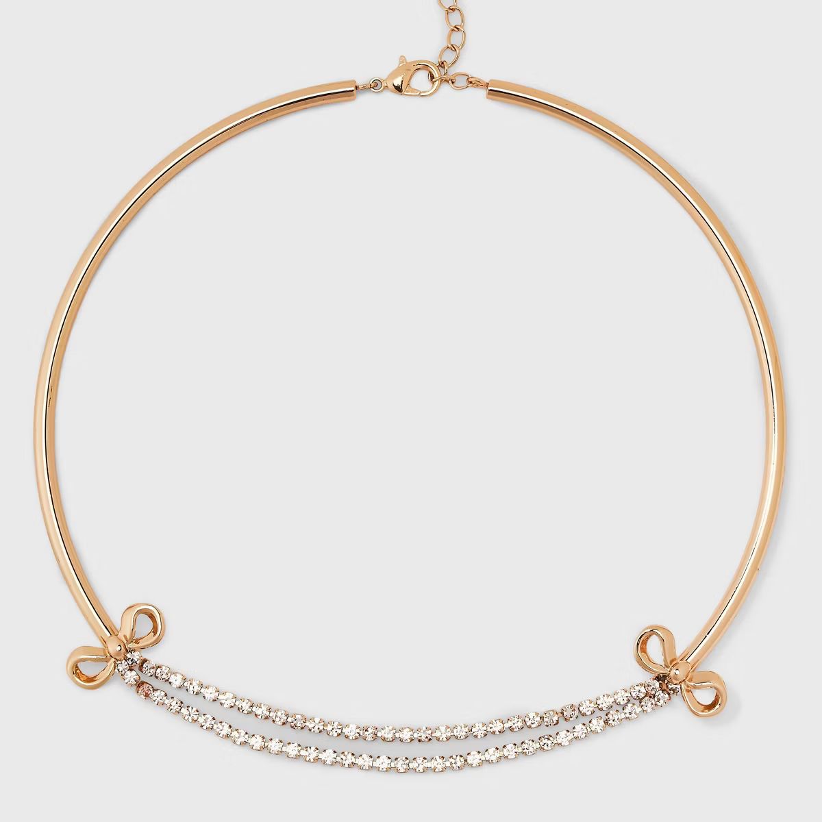 SUGARFIX by BaubleBar Crystal Bow Collar Necklace - Gold | Target