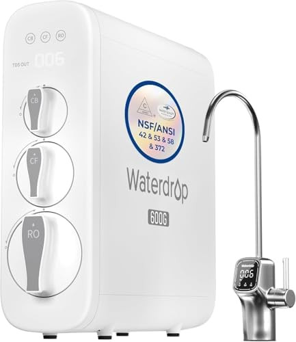 Waterdrop G3P600 Reverse Osmosis System, 600 GPD Tankless RO Water Filter | Amazon (US)